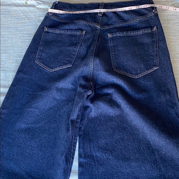 Women's A.N.A. Wide-Leg High-Waisted Dark Blue Jeans - Picture 12 of 14